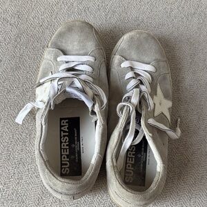 Golden Goose Superstar Gray and White Sneakers